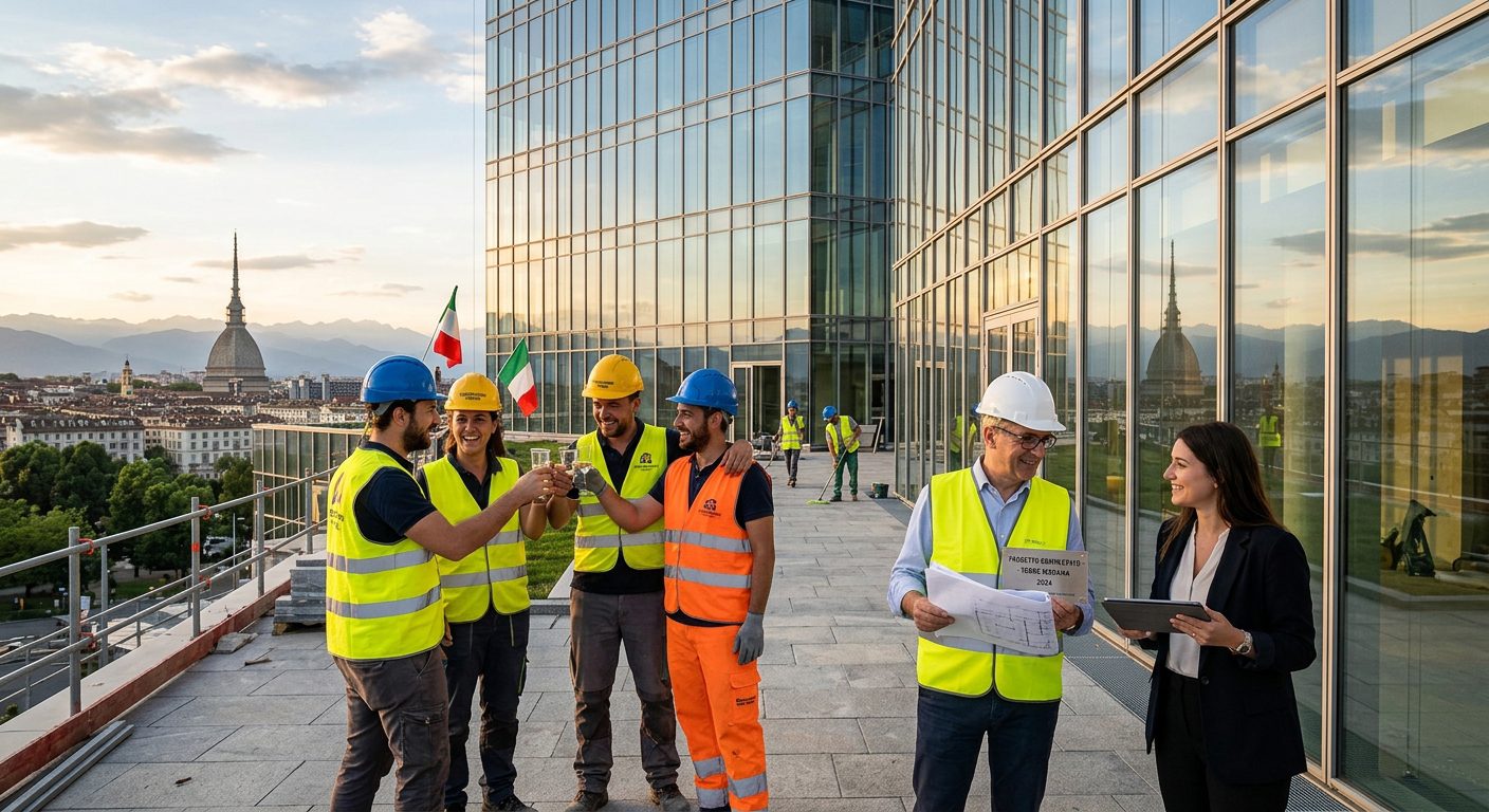 Cantiere completato — installazione vetrate con ventose LeoneVentose Torino