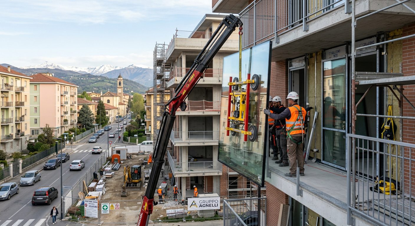 Noleggio ventose a Collegno — LeoneVentose cantiere cintura Torino