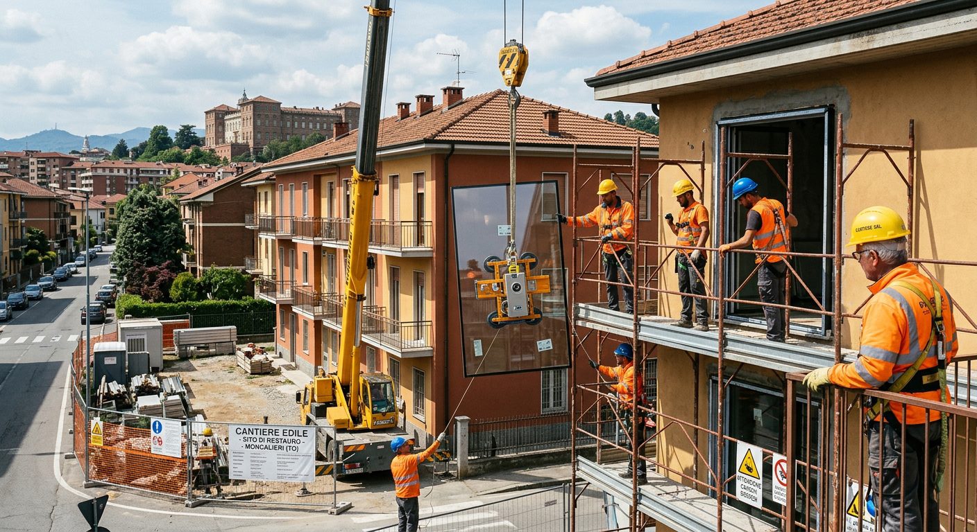 Noleggio ventose a Moncalieri — LeoneVentose cantiere provincia Torino