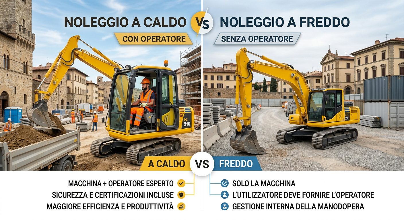 Nolo a caldo con operatore e nolo a freddo senza operatore — LeoneVentose
